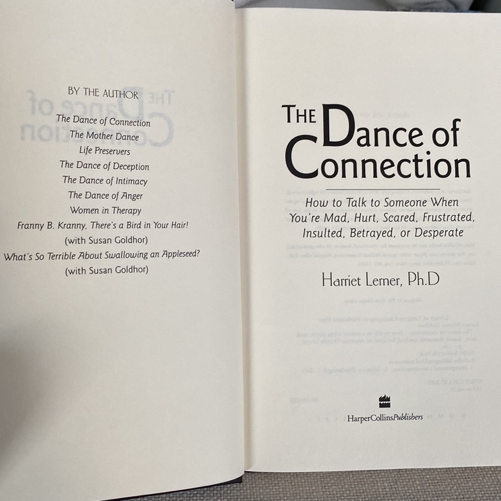 The Dance of Connection Book By Harriet Lerner